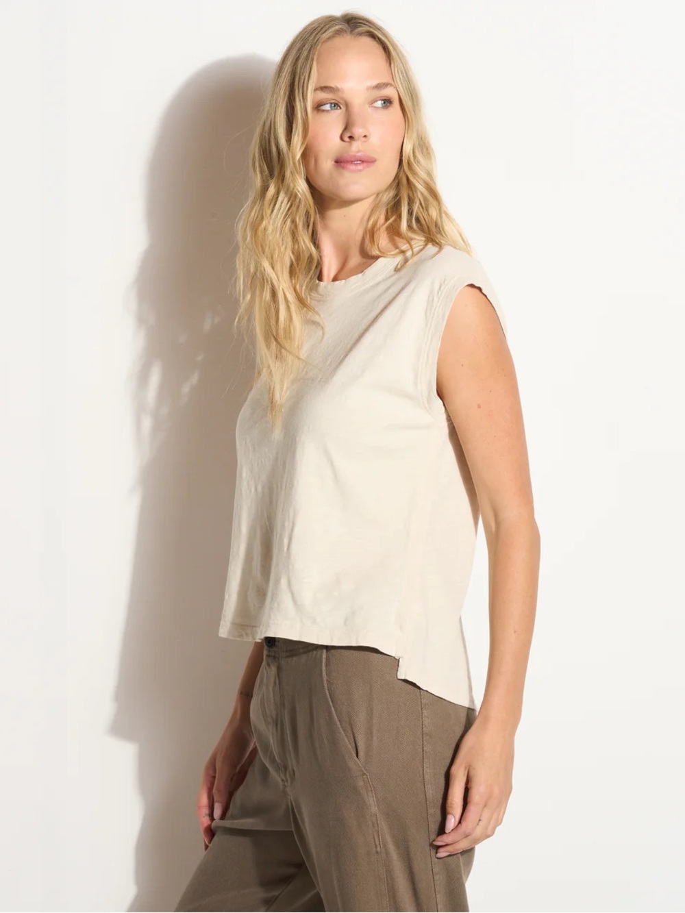 Rowan Savannah Muscle Tank Bone Size S